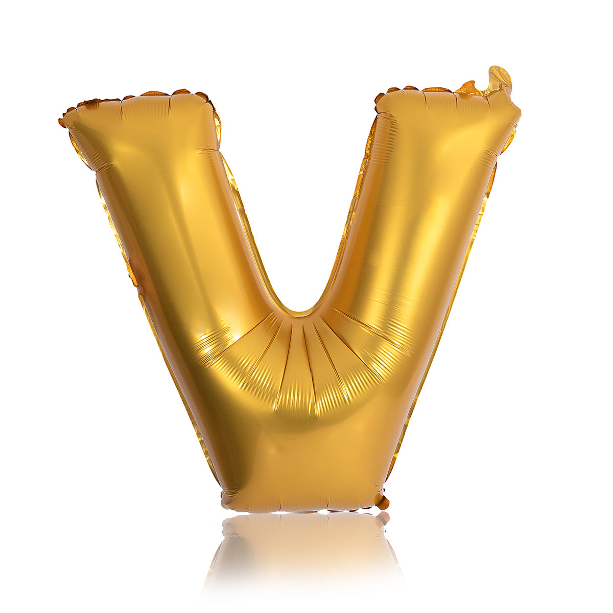 gold party balloon letter V