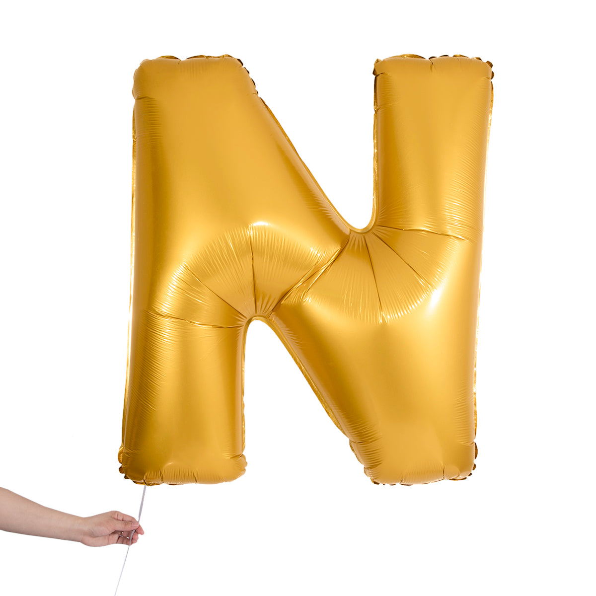 gold party balloon letter N