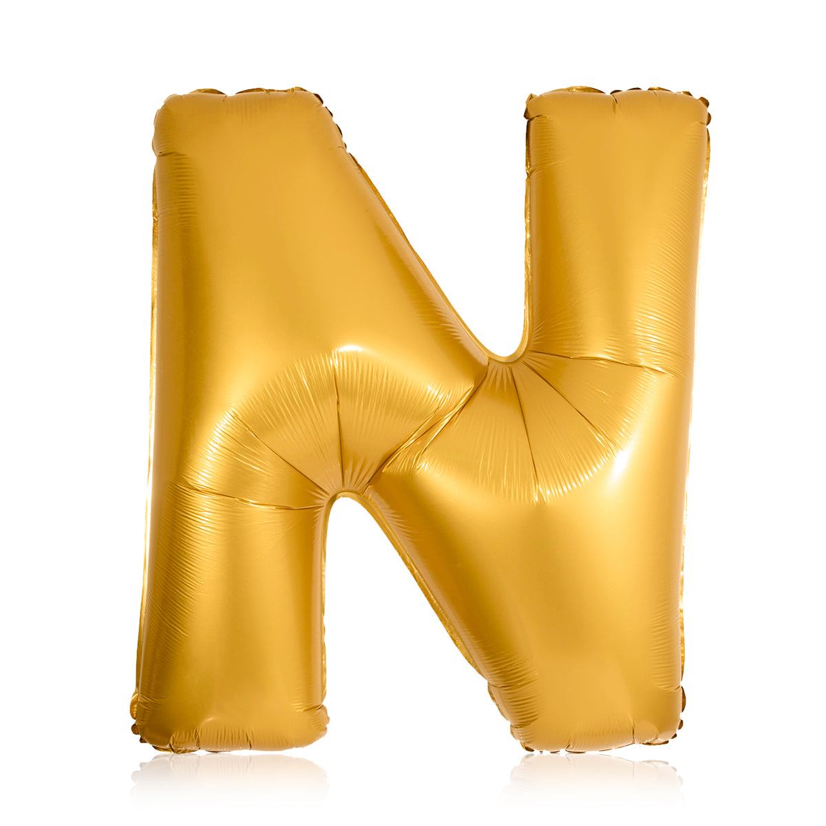 gold party balloon letter N