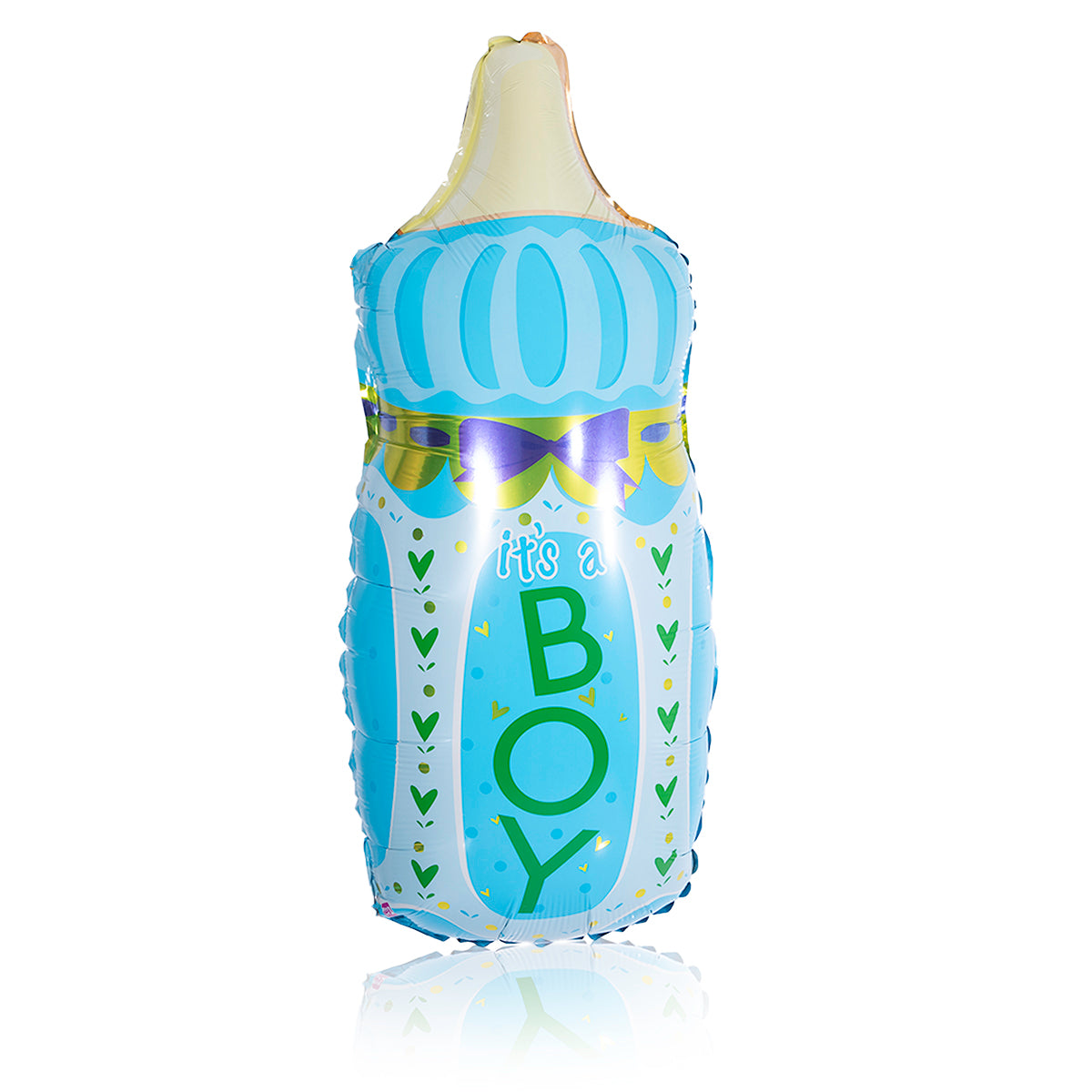 blue milk bottle balloon for new baby boy born party 