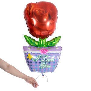 red flower plant party balloon