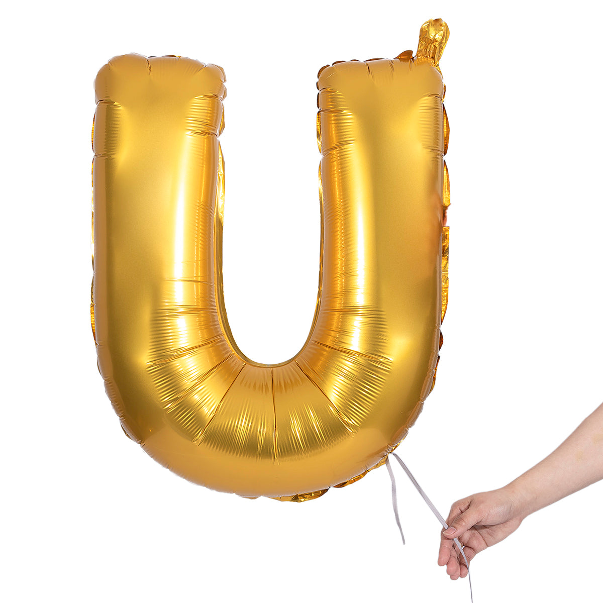 gold party balloon letter U