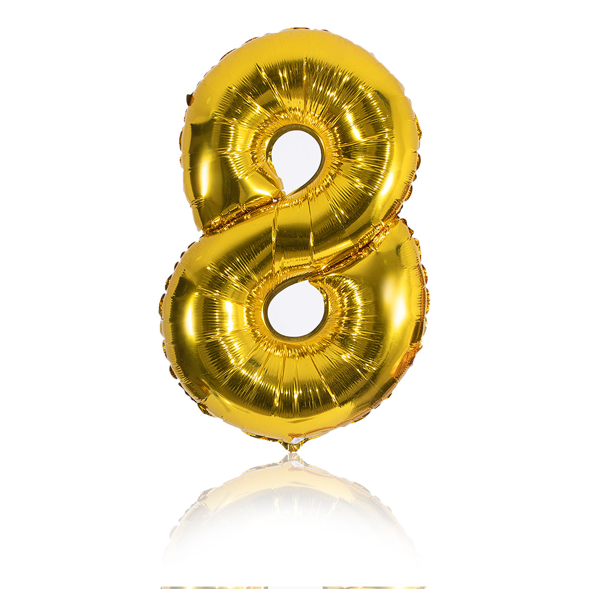 gold party balloon number 8