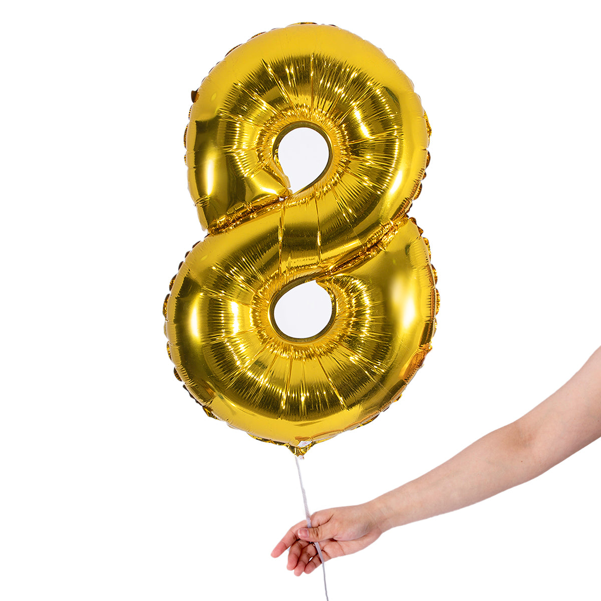 gold party balloon number 8