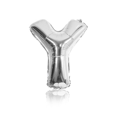 silver party balloon letter Y