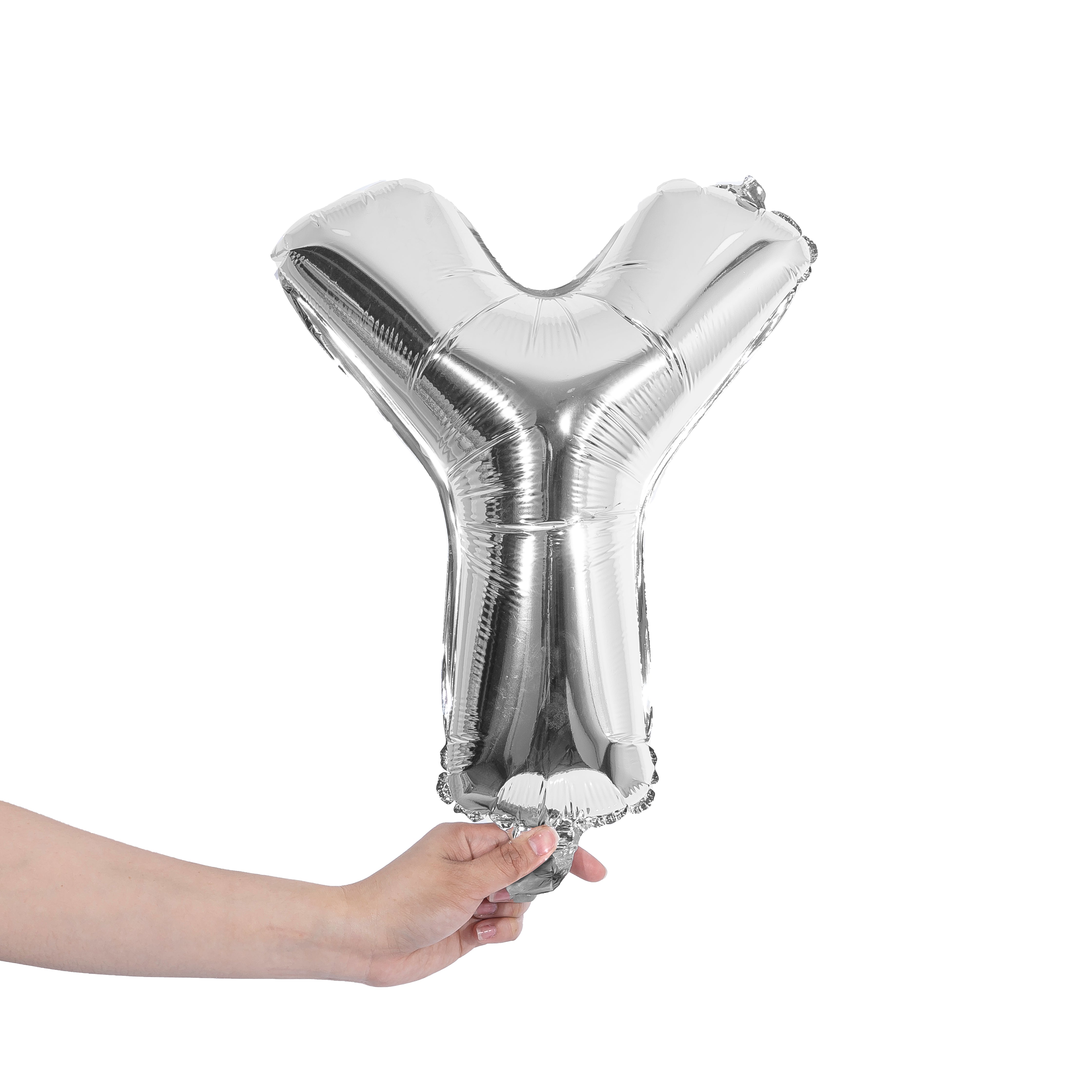 silver party balloon letter Y