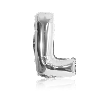 silver party balloon letter L