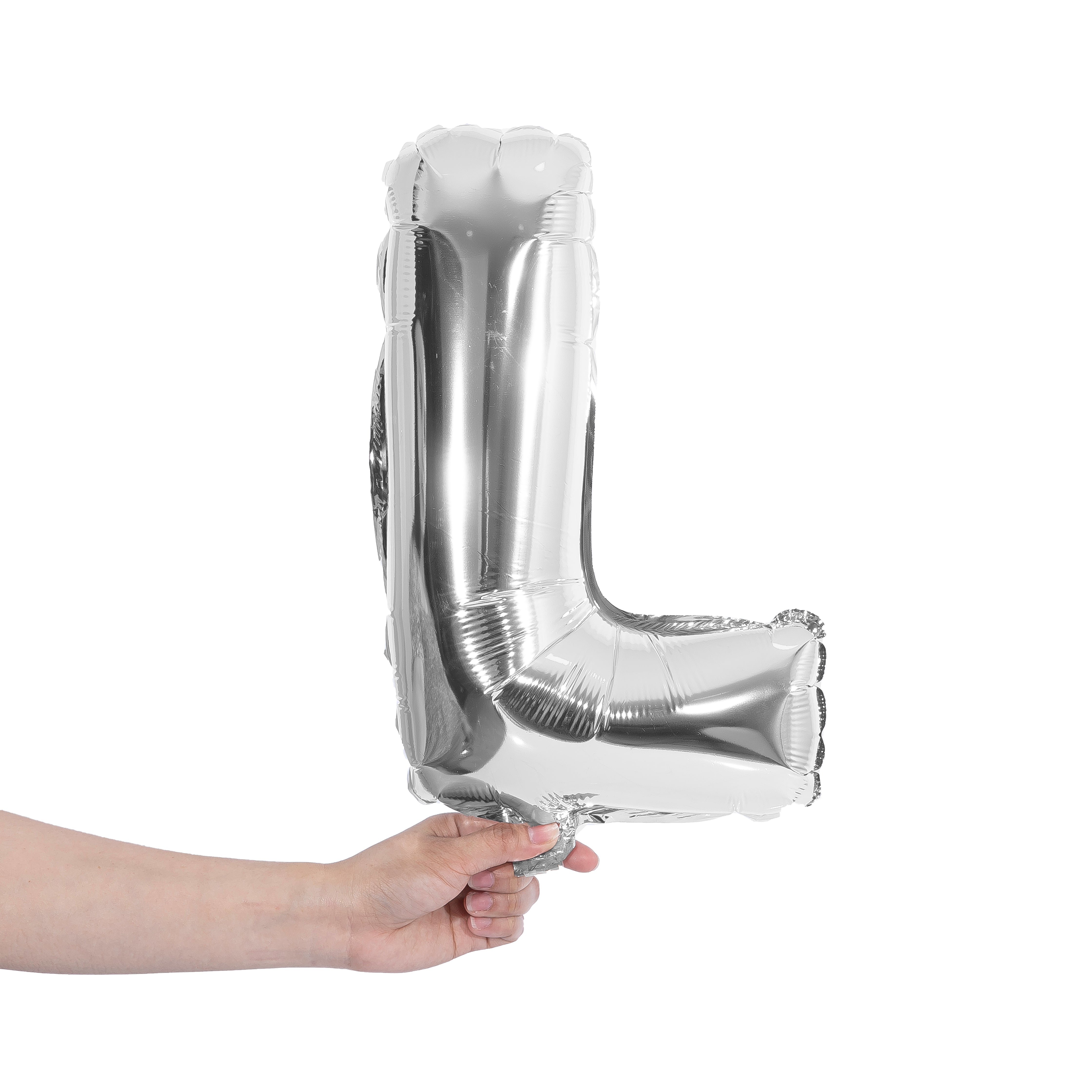 silver party balloon letter L