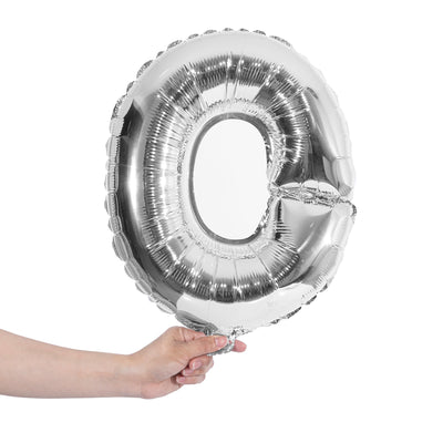 silver party balloon letter O