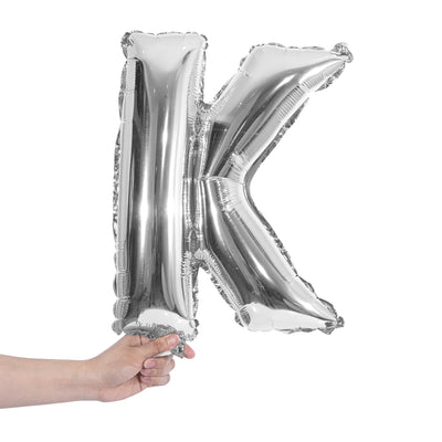 silver party balloon letter K