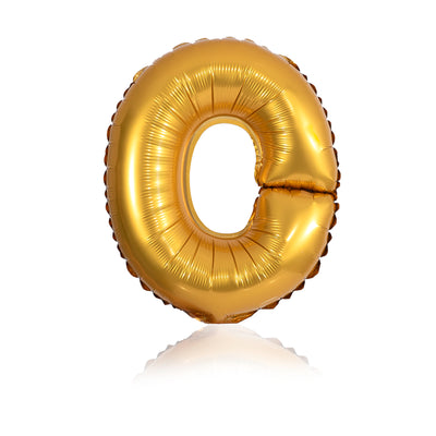gold party balloon letter O