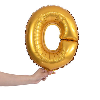 gold party balloon letter O