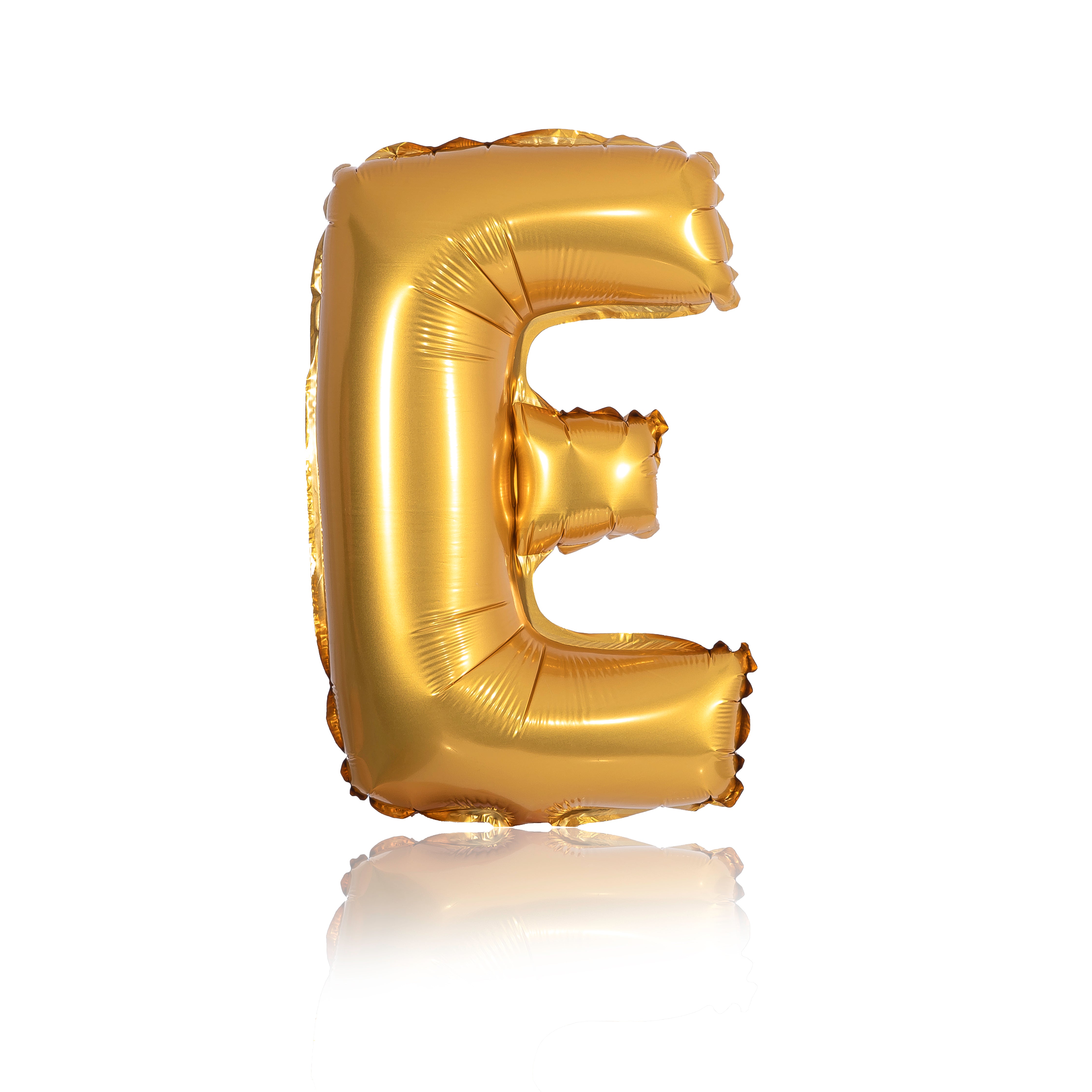gold party balloon letter E