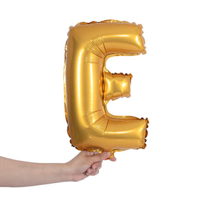 gold party balloon letter E