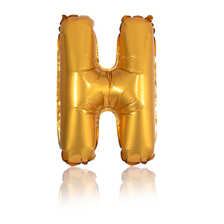 gold party balloon letter H