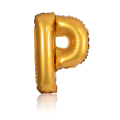 gold party balloon letter P