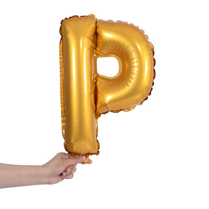 gold party balloon letter P