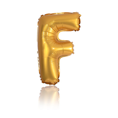 gold party balloon letter F