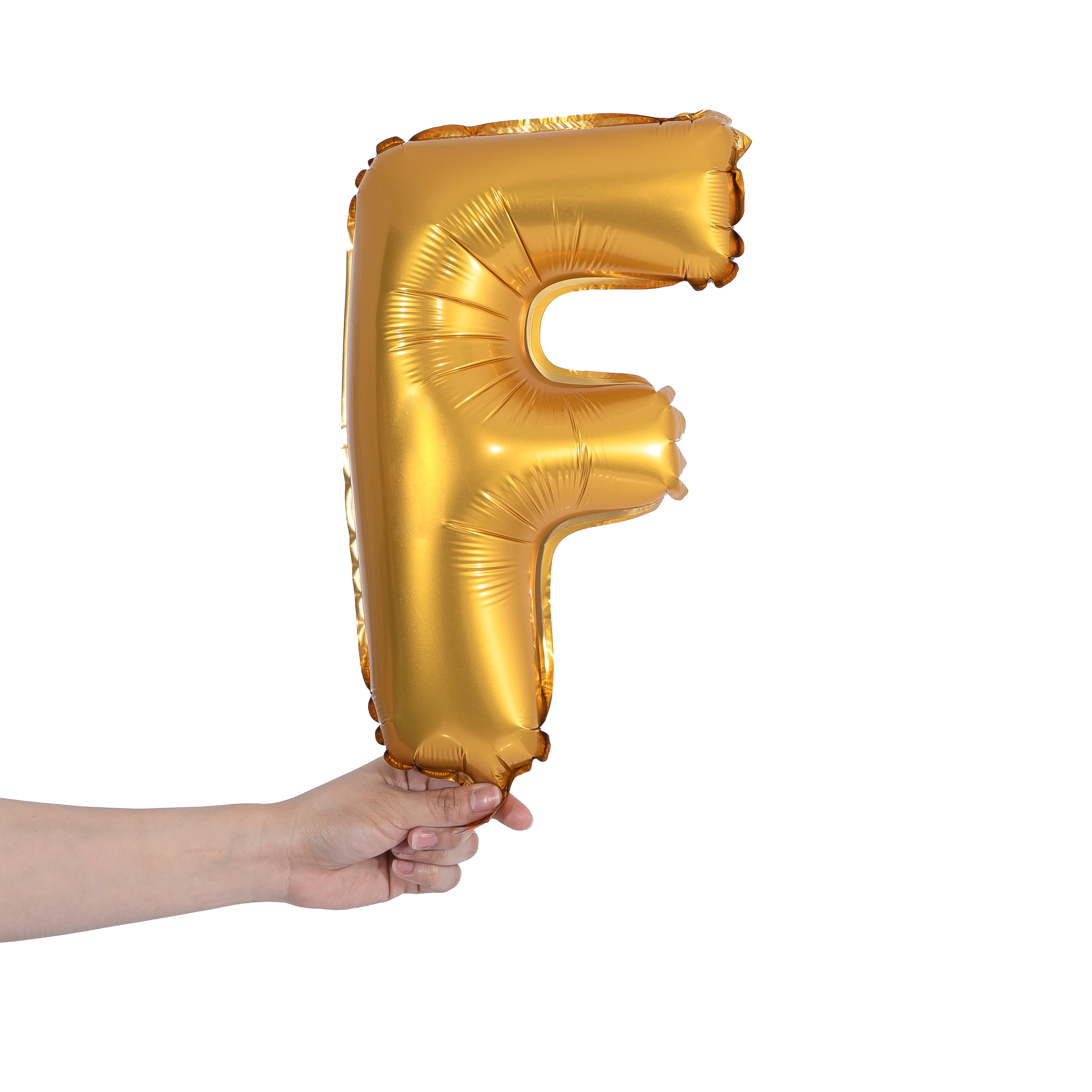 gold party balloon letter F