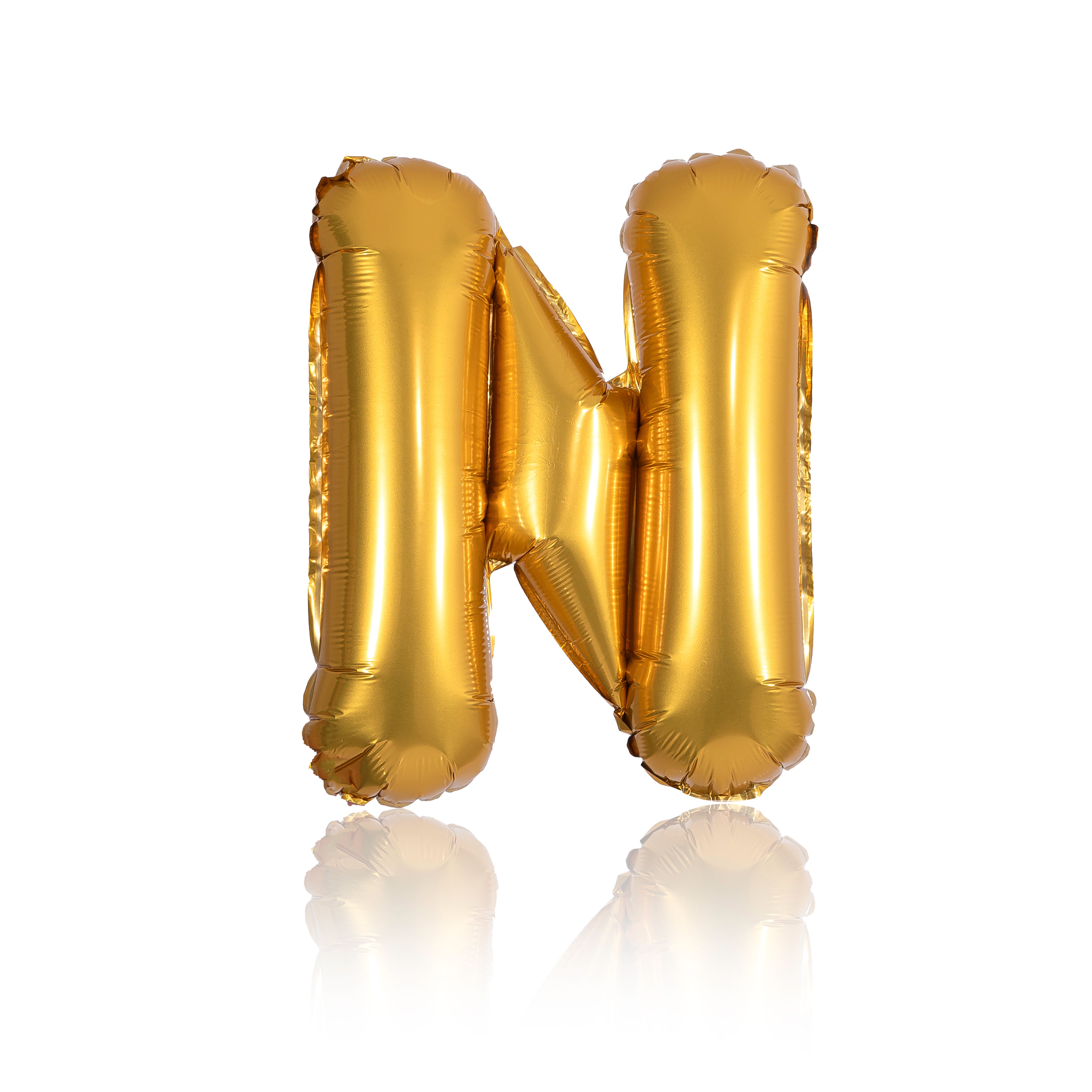 gold party balloon letter N