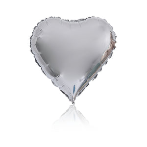 silver heart party balloon