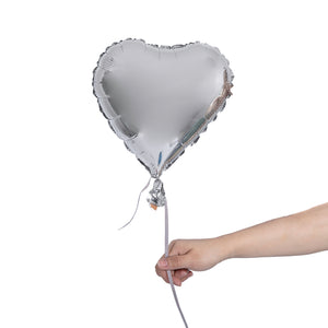 silver heart party balloon