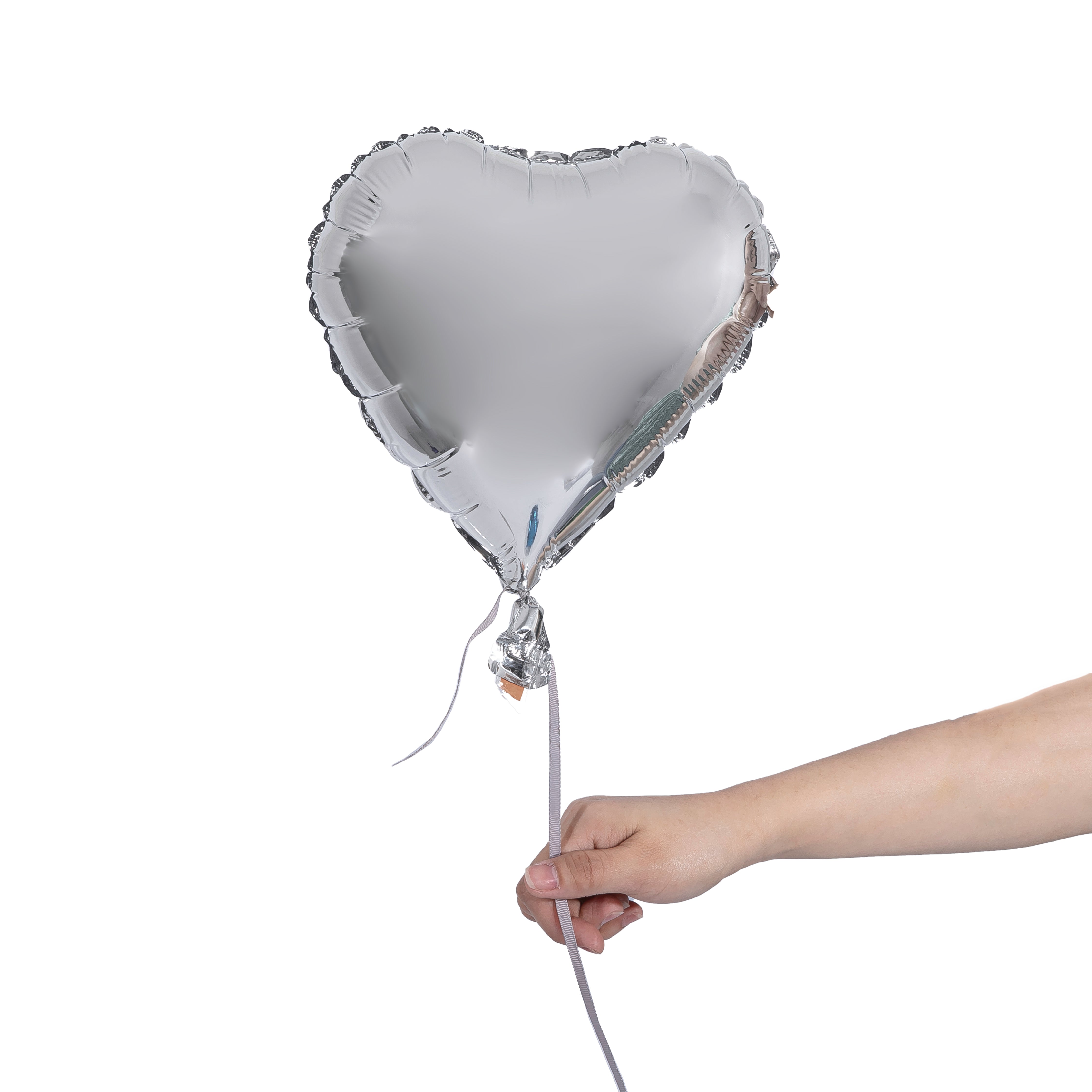 silver heart party balloon