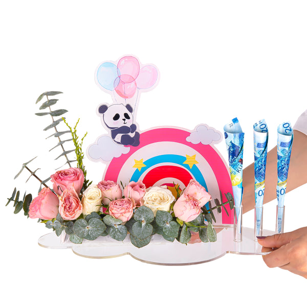 Money gift stand for baby
