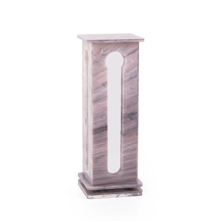 A purple Nespresso capsules stand