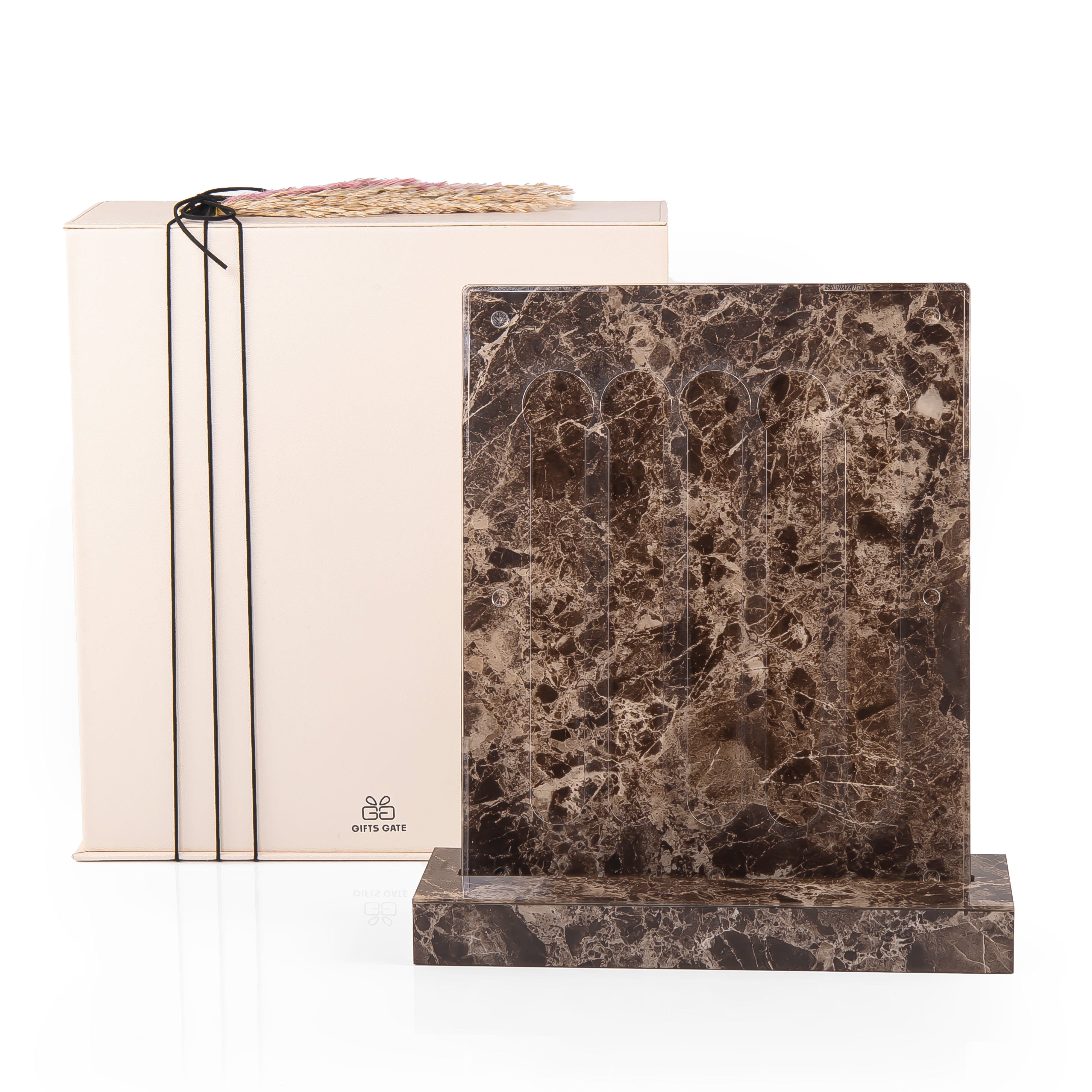 A brown Nespresso capsules stand