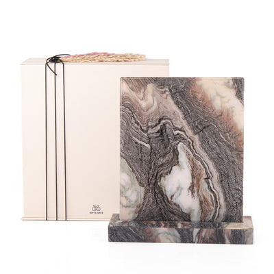 A marble Vertuo capsules stand