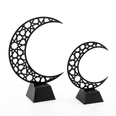 Black ramadan crescent decoration stand