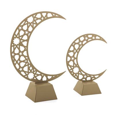 Beige ramadan crescent decoration stand