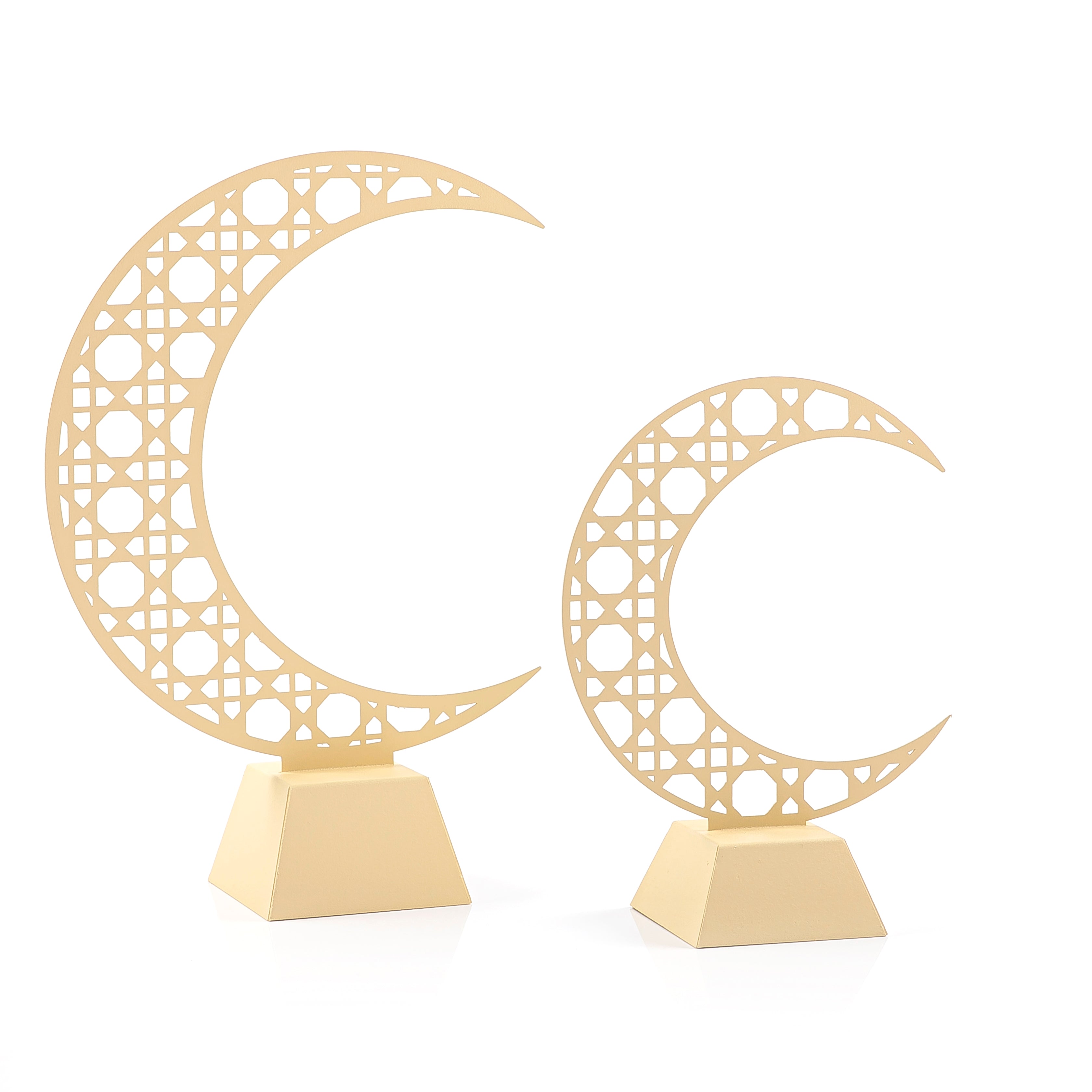 2-Piece Crescent Decoration Stand Set – Gold