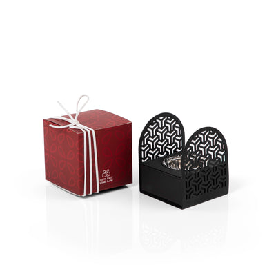 mini black metal incense burner