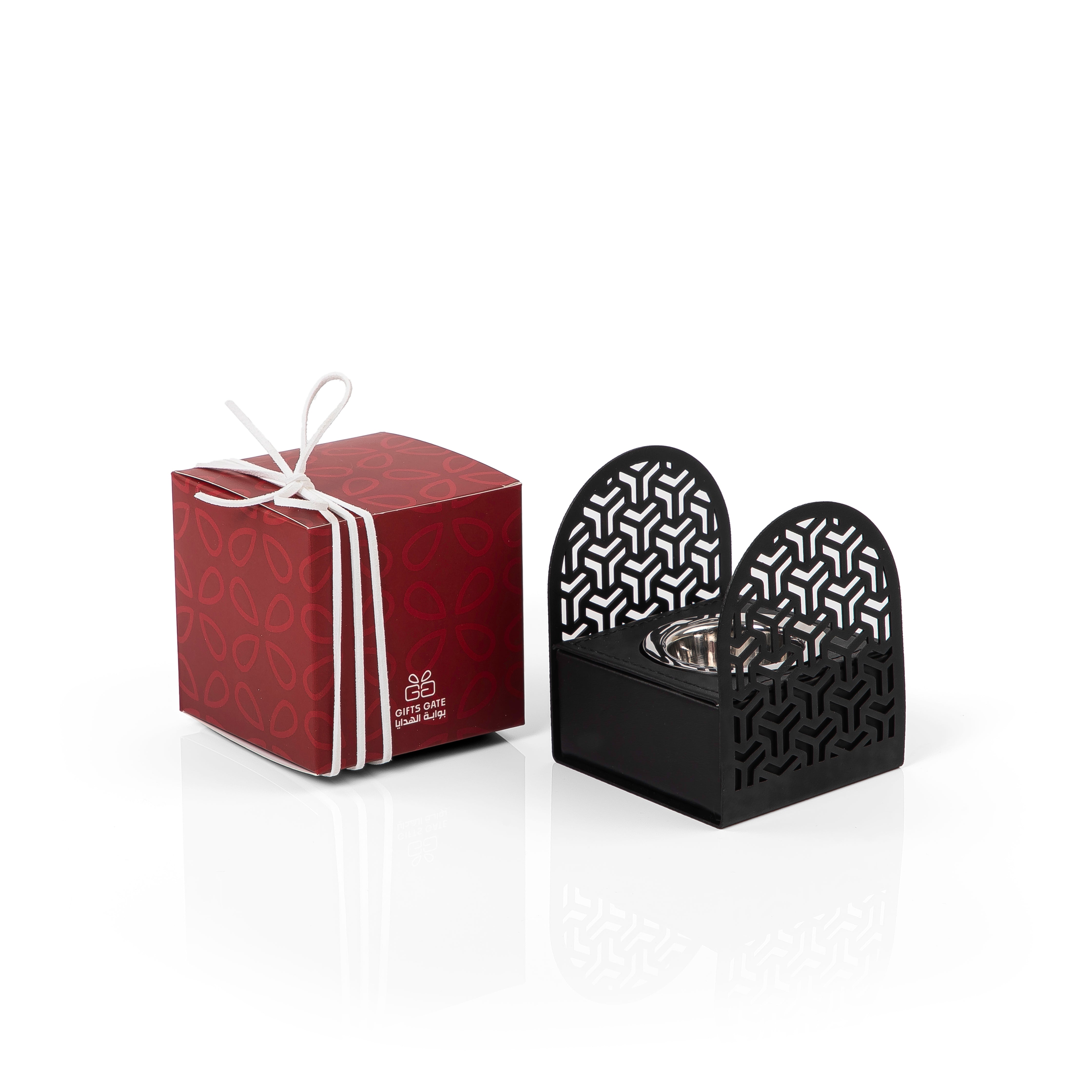 mini black metal incense burner