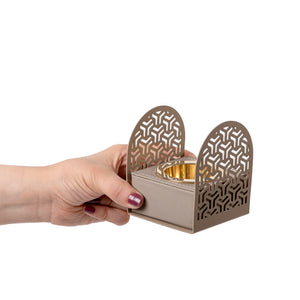 mini brown metal incense burner