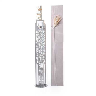 Grey metal incense burner with customized name
