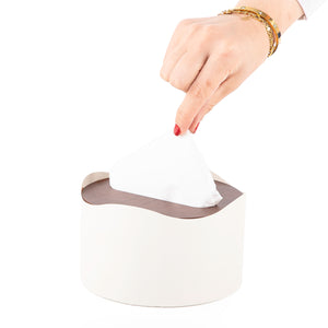 Beige tissue box