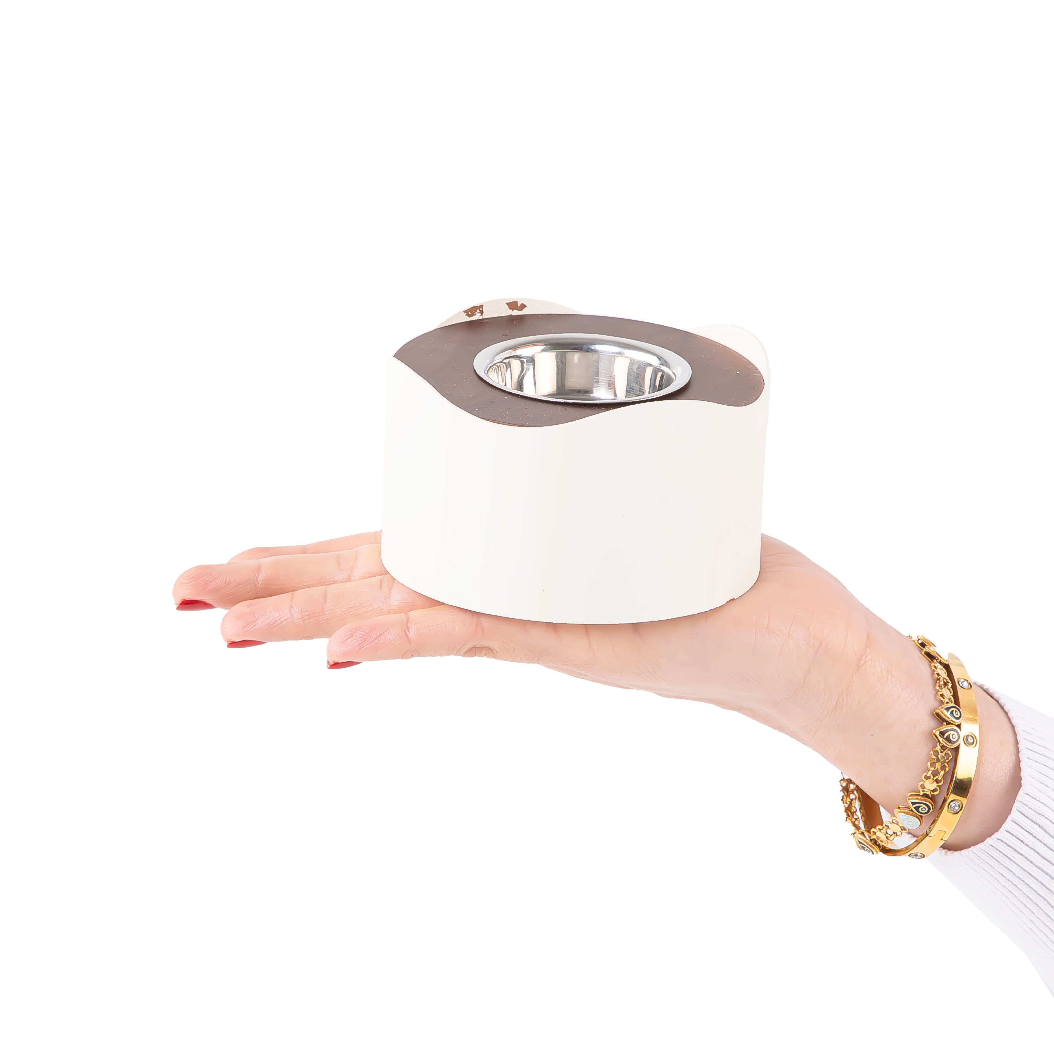 Beige incense burner