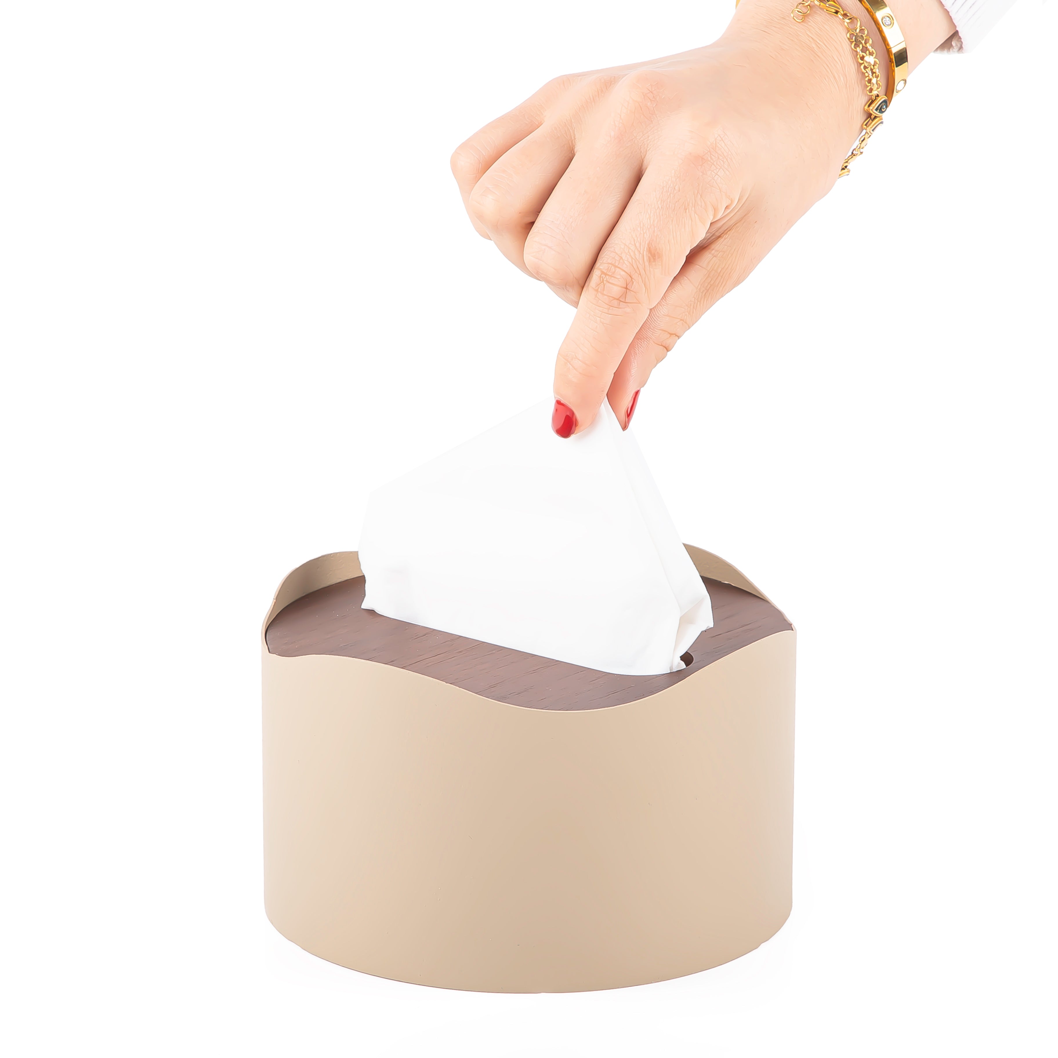 beige tissue box
