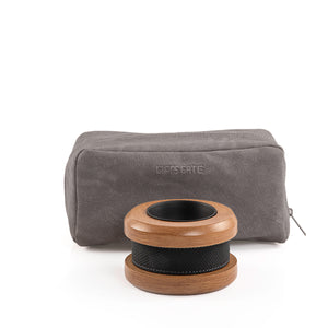 grey leather incense burner set