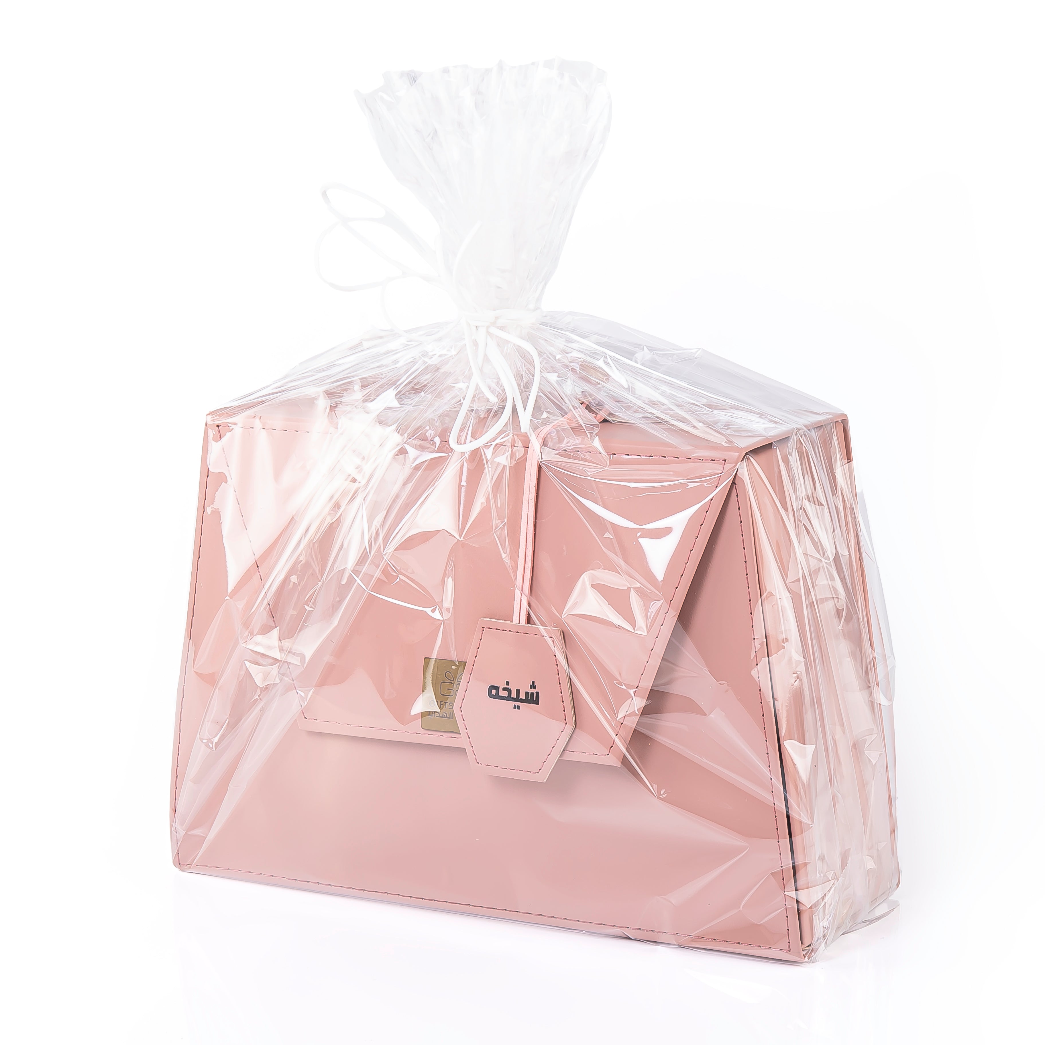 Pink bag contains three different room sprays with customizes name label 