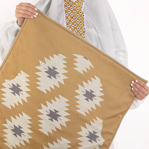 set of beige praying carpet with praying dress 