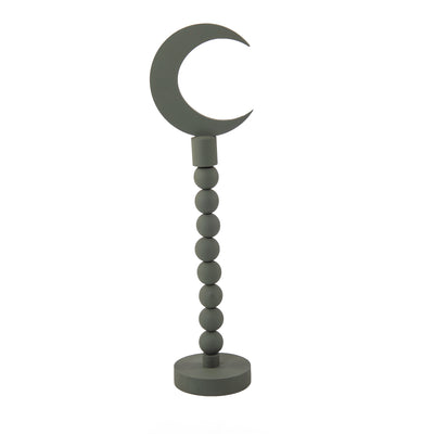 Green wooden Ramadan crescent stand decoration