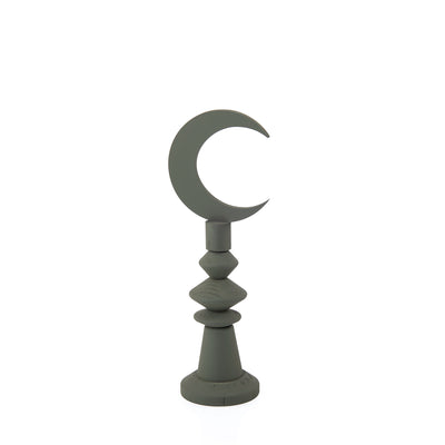 Green wooden Ramadan crescent stand decoration