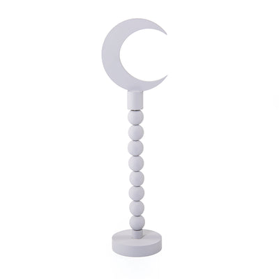 Grey wooden Ramadan crescent stand decoration