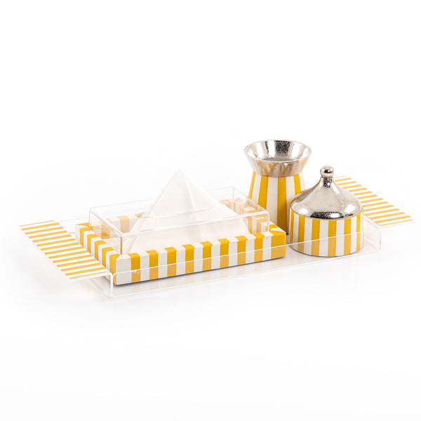 طقم صينيه اكريليك مع مبخر