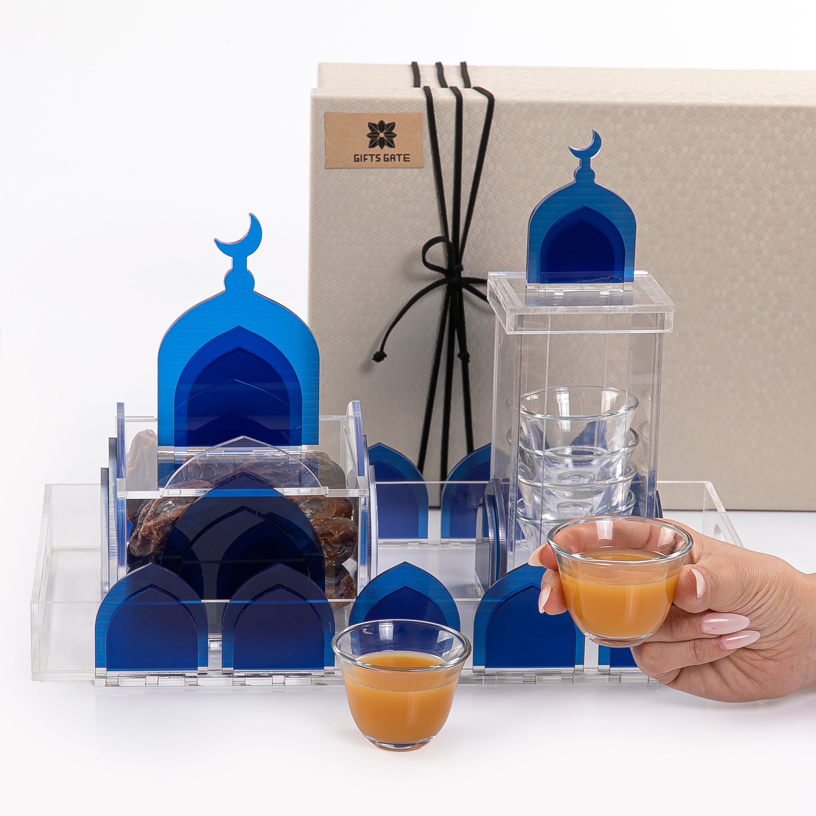 طقم الضيافة الترحيبي-أزرق