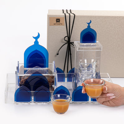 طقم الضيافة الترحيبي-أزرق